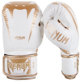 Venum Giant 3.0 Boxing Gloves Nappa Leather-White/Gold - 10OZ