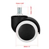 sourcing map Office Chair Casters Wheels 2 Inch PU Twin