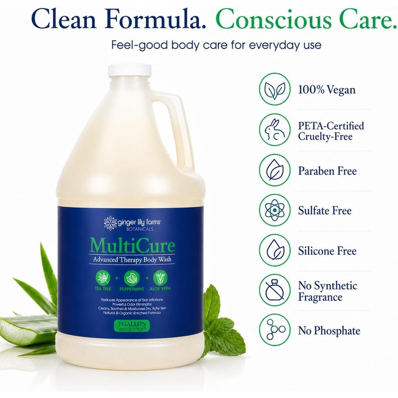 Ginger Lily Farms Botanicals MultiCure Gel Corporal Terapia Avanzada Árbol