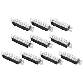 uxcell D-sub Connector DB44 Male Socket 44-pin 3-Row Male Serial Port Terminal Breakout for Mechanical Equipment CNC Computers Pack of 10