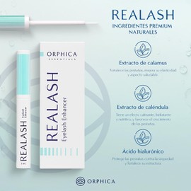 ORPHICA Realash Serum para Pestañas 3 ml - Acondicionador Crecimiento Pestañas, Suero Fortalecedor y Engrosador de Pestañas Largas - suero de pestañas - Tratamiento Eyelash Growth Serum
