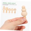 jojofuny 10pcs Unpainted Wooden Mushroom Set Assorted Smooth Texture Lightweight