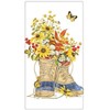 Mary Lake-Thompson BT634 Fall Flower Boots Flour Sack Towel 30