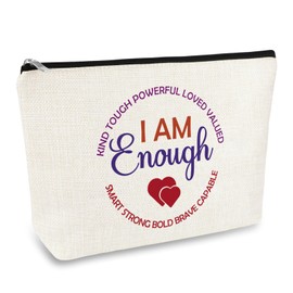 Inspirational Quotes Makeup Bag Motivational Gifts for Teacher Nurses Coworker Self Love Gifts for Women Positive Affirmation Gift Cosmetic Bag Graduation Birthday Gift for Her Friends Daughter Sister