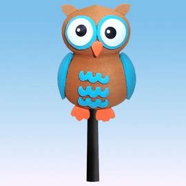 Tenna Tops Blue Owl Car, Truck, SUV Antenna Topper Cute Auto Accessory (Fits Thick Fat Style Antenna)