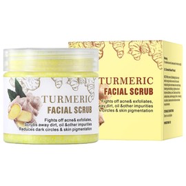 Turmeric Face Scrub, Face Scrub, Turmeric Skin Care, Moisturising Turmeric Face Scrub, for Blackheads, Improves Acne with Dark Spots for Men and Women, 1 Piece