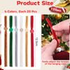 Hysagtek 120 Pcs Christmas Velvet Ornament Strings - Adjustable Ornament
