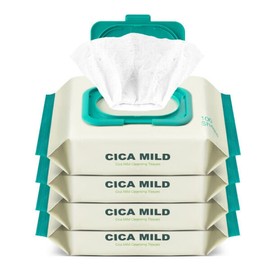 Cica Mild Cleansing Tissues 1+1+1+1 / Total 400 Sheets / 시카 마일드 클렌징티슈 1+1+1+1총400매