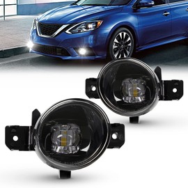 RAPOOSANS - Kit de montaje de luces antiniebla LED para Nissan Sentra/07-14 Maxima/08-10 Rogue/07-18 Altima Sedan con bombillas LED