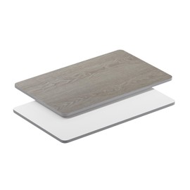 Flash Furniture Glenbrook 30" x 48" Rectangular Table Top with White or Gray Reversible Laminate Top