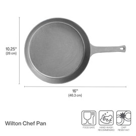 Wilton Armetale Gourmet Grillware Chef Pan, 10"