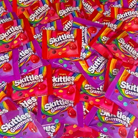 Holiday Bundle ASSORTIT Skittles Gummies Mix 1.5 LB Fun Size Variety Pack of Original & Wild Berry Flavors Individually Wrapped Fruity Gummy Candy for Parties, Gifting, and On The Go Snacking