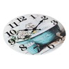 Bathroom Wall Clock,Rustic Style Waterproof Glass Shower Clock Wall Clock