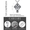 Cargari Claddagh Cross Urn Necklace for Ashes 925 Sterling Silver