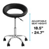 YK-9321 Stool with Adjustable Foot Rest Rolling Chair (Set of