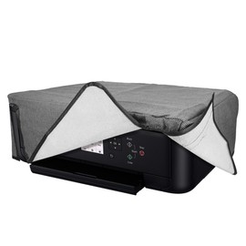 kwmobile Linen Dust Cover Compatible with Canon Pixma TS5150 / 5151 / MG 2555 Dust Cover - Printer Protection - Dark Grey