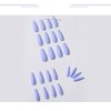 Matte Pure Colors Long Coffin Press On False Nails Medium