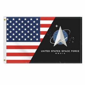 3×5 FT USA Space Force Flag, Large 150D America Firmament Army Outdoor Banner,Double Side Printing Decor For Patio Garden With Brass Gromment