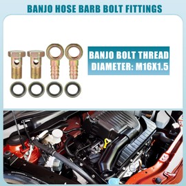 QUARKZMAN Pack of 2 Car Banjo Hose Bolt Fittings Adapter M16 x 1.5 14 mm