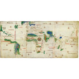 The Cantino Planisphere - 1502 Historic Portuguese Map - 24 x 36 inches