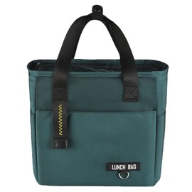 FAVORTALK Cool Bag Insulated Lunch Bag - Lunchbag for Women Men Work Adult Waterproof Cool Bag with Handle Portable Lunch Box Container Ladies Lunch Tote - Small Green