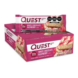 Barra De Proteína Quest Sabor Chocolate Blanco Y Frambuesa Sabor Chocolate Blanco con Frambuesa