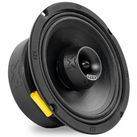 NVX® VPRO65 6.5" Premium Loudspeaker, 450W Max, 225W RMS, 4-Ohm, 1.5" Voice Coil, Pro Audio Coaxial with Bullet Tweeter, Water Resistant, Easy to Install in Cars/Trucks/Motorcycles (1-Speaker)