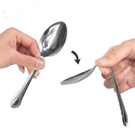 MOMOMAGE 2 Pcs Bend Spoon Bending Magic Tricks for Magicians Stage Close up Magic Illusions Mentalism Gimmick Prop