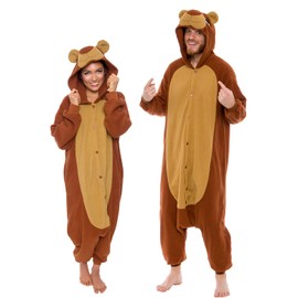 Funziez! Disfraz de Halloween para adultos, animal y criatura marina, de felpa de una pieza para adultos, hombres y mujeres, Teddy bear, Medium