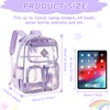 PIG PIG GIRL Clear Backpack for School,Heavy Duty PVC Transparent