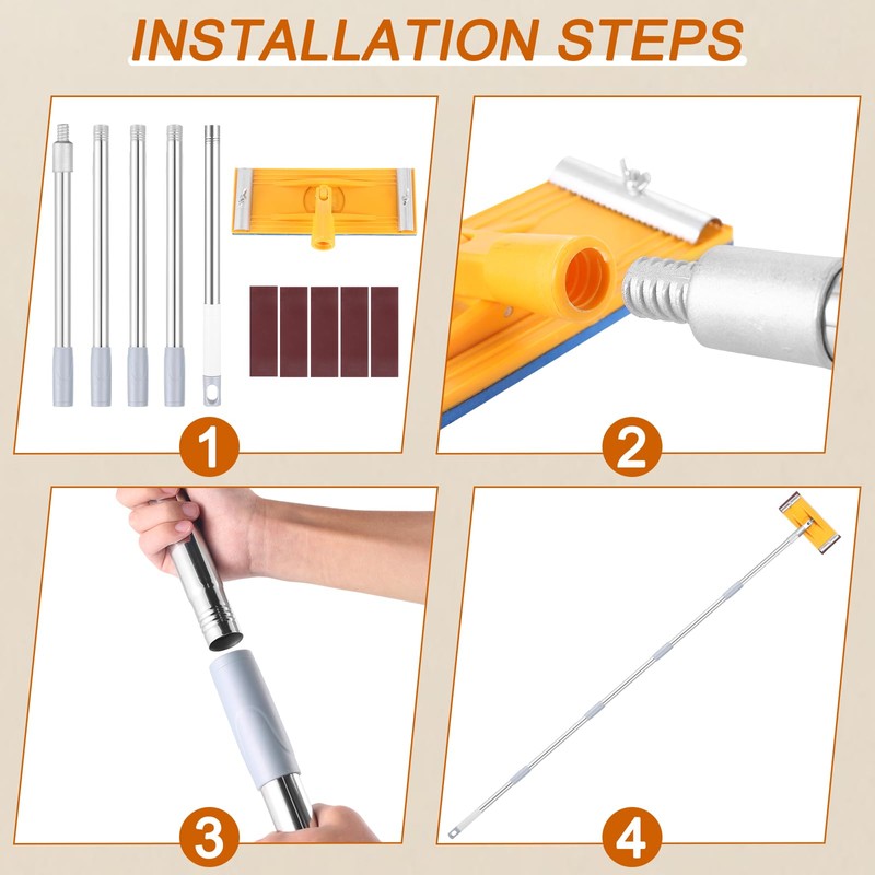 Pole Sander for Drywall, Wall Sander for Painting Prep, Ceiling