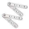 sourcing map 2 Sets Stainless Steel 360 Degree Rotating Door