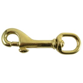 Unbranded 1/2" x 3" Brass Swivel Bolt Snap Hooks (2 pcs.)