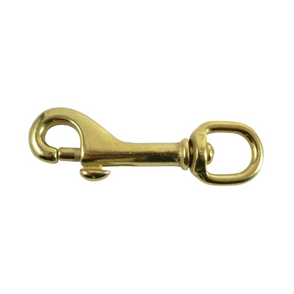 Unbranded 1/2" x 3" Brass Swivel Bolt Snap Hooks (2