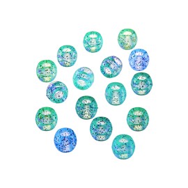 Red by Kiss Glow in The Dark Hair Beads, Colorful Illuminating Beads for Hair Braids, Fun All Ages Hair Accessory for Hair Twists and Cornrows (Large, Glitter Assorted)