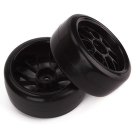 Mxfans 4pcs Black Y Type Smooth Hard Drift Tire for RC1:10 On-Road Racing Car & Drift Car Wheel Tire 290101