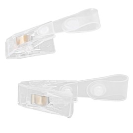 Unlorspy 30pcs White Plastic Garden Flag Clips, Adjustable Anti-Wind Rubber Clips for Small Flag Stand Holder Pole, Perfect for Outdoor Yard and Secure Flag Fixation