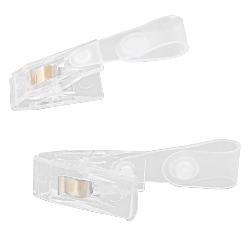 Unlorspy 30pcs White Plastic Garden Flag Clips, Adjustable Anti-Wind Rubber