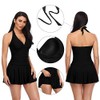 SHEKINI Traje de baño de una Pieza con Falda Halter