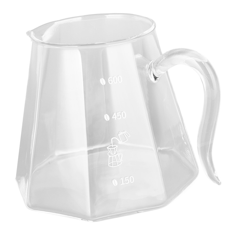 600ml Hand Drip Coffee Glass Cup with Unique Eagle Beak