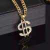 Dollar Sign Pendant Chain Necklace Hip Hop Fashion Jewelry Bling
