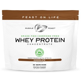 Muscle Feast Muscle Feast Grass-Fed Whey Protein Concentrate Powder, All Natural Hormone Free Pasture Raised, Chocolate, 2lb