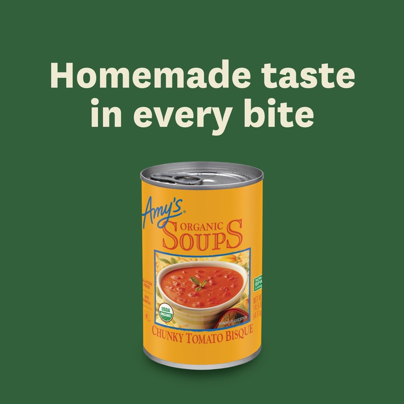 Amy’s Soup, Chunky Tomato Bisque, Gluten Free, Made With Organic