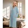 Suzy & Me Ladies 100% Cotton Zip Dressing Gown (SAGE