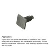 sourcing map Square Head Bolt, 10pcs M6x15mm Fully Thread Carbon