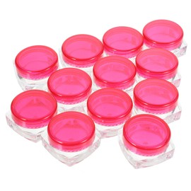 VICASKY 4sets Travel Cosmetic Containers with Lid Leak Facial Cream Jars Refillable Lotion Dispenser for Travel Toiletry Products for Creams and Small Items Organization 12pcs*4