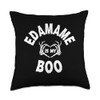 Edamame Is My Boo Skeleton Hands Throw Pillow