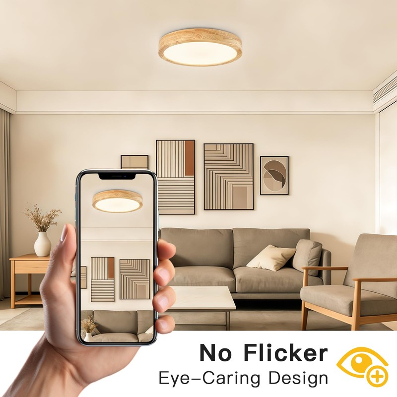 Modern Flush Mount Ceiling Light 11.8 Inch, LED Ceiling Light