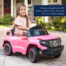 Best Choice Products Kids 6V Ride On Truck w/Parent Remote Control, 3 Speeds, LED Lights, Pink