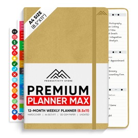 Undated, 2025 Planner, 8.5" x 11" - The #1 Productivity Planner to Achieve Your 2025 Goals - Planner 2025-2026 by PRODUCTIVITY STORE (A4, CREAM)